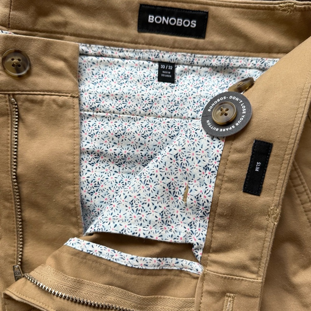 BONOBOS Stretch Lightweight Chink Slim Khaki Drill - Picture 6 of 6